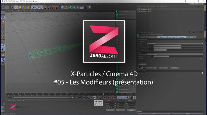 X-Particles / Cinema 4D – #05 Les Modifieurs (présentation)