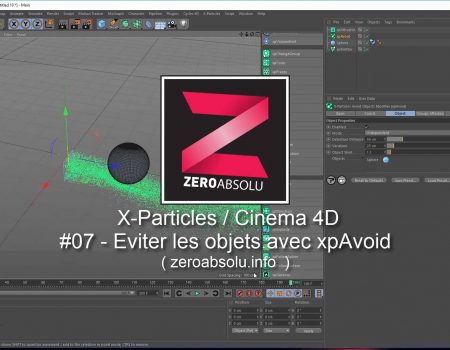 X-Particles / Cinema 4D – #07 Éviter les objets avec xpAvoid