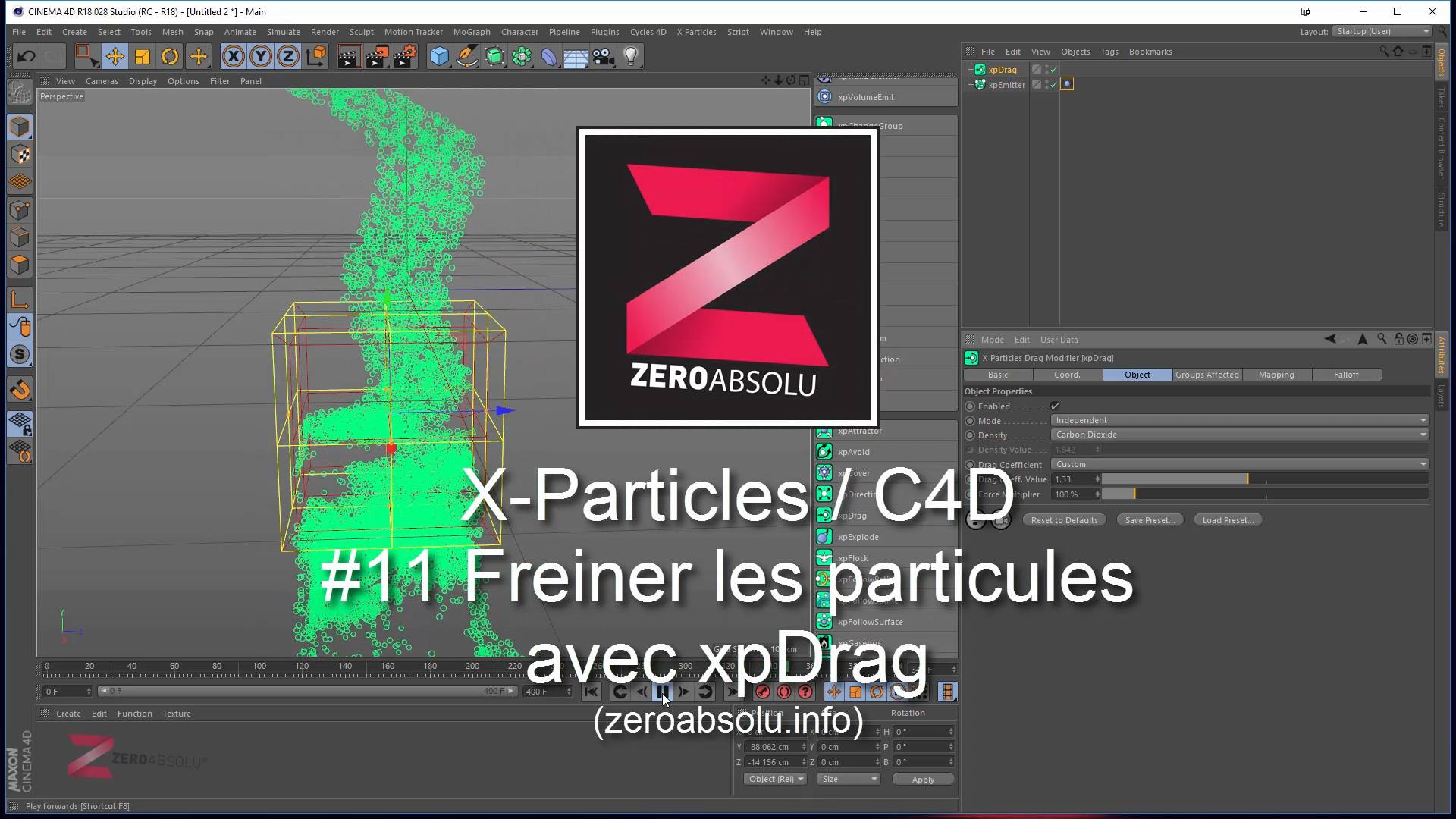 X particles cinema 4d