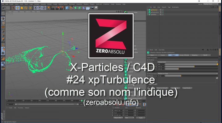 X-Particles / Cinema 4D – #24 xpTurbulence (comme son nom l’indique)