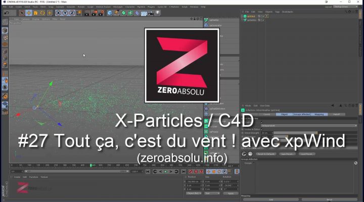 X-Particles / Cinema 4D – #27 Tout ça, c’est du vent ! avec xpWind